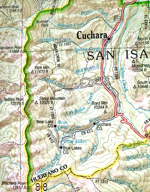 map of cuchara area